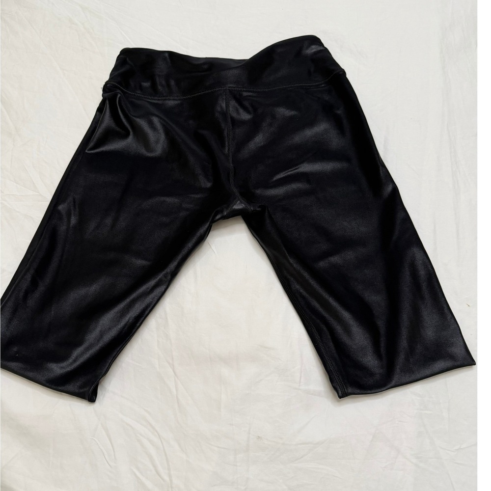 Noli Yoga Liquid Leggings Women Size S Black Excellent High Shine Wet Look Shiny - Picture 4 of 4